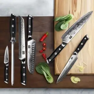 SHAN ZU Damascus Kitchen Knife Set