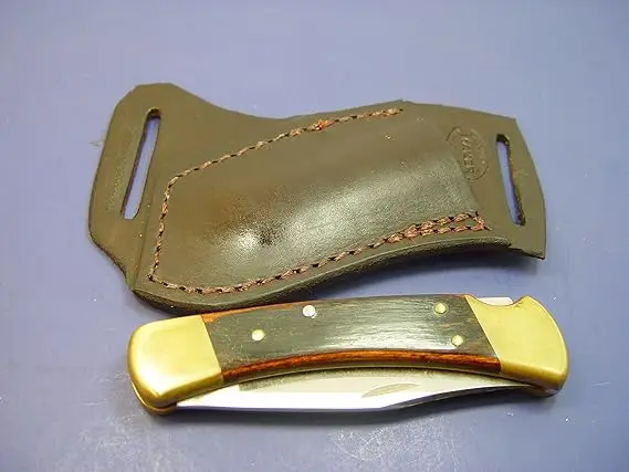 Custom Leather Left Hand Cross Draw Pocket Knife