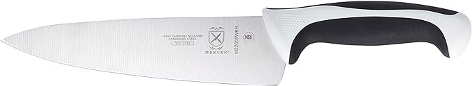 Mercer Culinary White Millennia Handle, 8" Chef's Knife